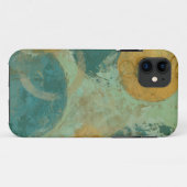 Coques Case-Mate iPhone Cercles bleus et jaunes (Dos (Horizontal))