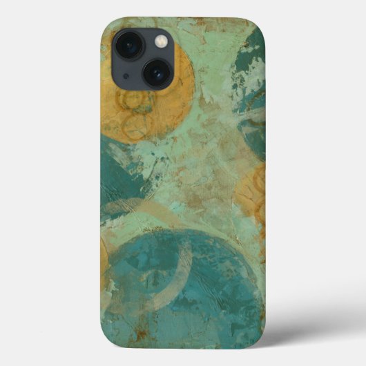 Coques Case-Mate iPhone Cercles bleus et jaunes (Verso)