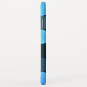 Coques Case-Mate iPhone Cercles bleus modernes et monogramme (Dos/Droite)