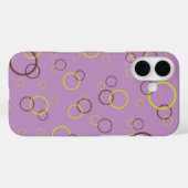 Coques Case-Mate iPhone Cercles Brown de chaux simples Motif violet violet (Verso (horizontal))