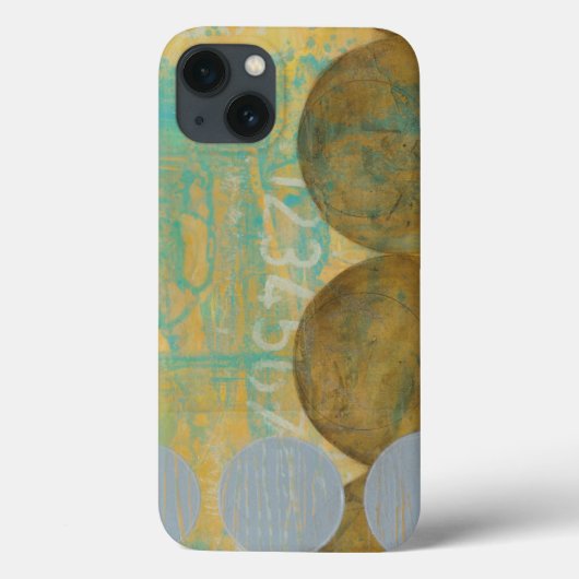 Coques Case-Mate iPhone Cercles Brown et gris foncés avec des nombres (Verso)