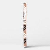 Coques Case-Mate iPhone Cercles Brown géométriques Conception transparente (Verso / Gauche)