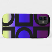 Coques Case-Mate iPhone Cercles Carrés Colorés (Dos (Horizontal))