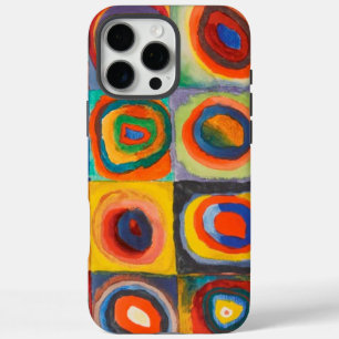 Coques iPhone 16 Pro Max Cercles concentrés Carré de Kandinsky