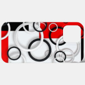 Coques Case-Mate iPhone Cercles coques iphone en noir, blanc, rouge (Verso (horizontal))