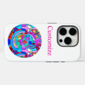 Coques Case-Mate iPhone cercles d'amour super hippie (Verso (horizontal))