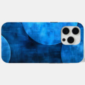 Coques Case-Mate iPhone Cercles de lune bleue (Verso (horizontal))