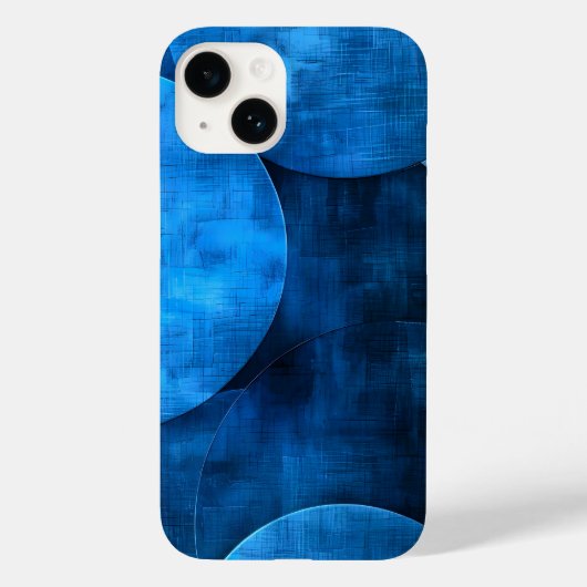 Coques Case-Mate iPhone Cercles de lune bleue (Verso)