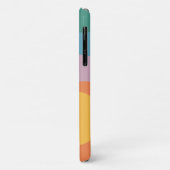 Coques Case-Mate iPhone Cercles de style rétro multicolore (Dos/Gauche)