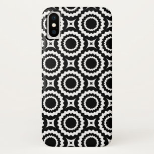 Case-Mate iPhone Case Cercles de zigzag blanc mignon motif