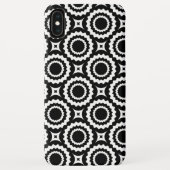 Coques Case-Mate iPhone Cercles de zigzag blanc mignon motif (Dos)