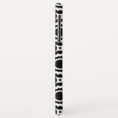 Coques Case-Mate iPhone Cercles de zigzag blanc mignon motif (Dos/Gauche)