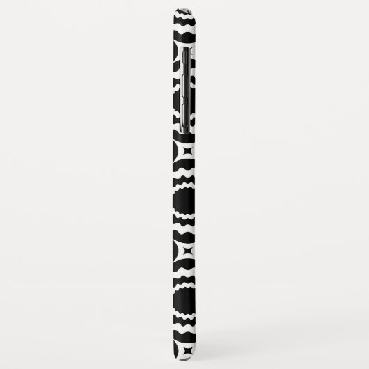 Coques Case-Mate iPhone Cercles de zigzag blanc mignon motif (Dos/Gauche)