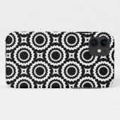 Coques Case-Mate iPhone Cercles de zigzag blanc mignon motif (Dos (Horizontal))