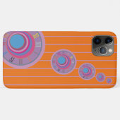 Coques Case-Mate iPhone Cercles d'horloge orange rose (Dos (Horizontal))