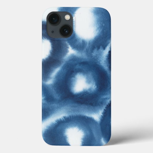 Coques Case-Mate iPhone Cercles d'impression d'aquarelle d'Indigio (Verso)