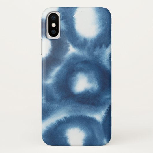 Coques Case-Mate iPhone Cercles d'impression d'aquarelle Indigio (Dos)
