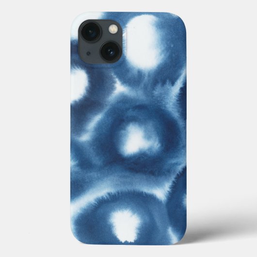 Coques Case-Mate iPhone Cercles d'impression d'aquarelle Indigio (Verso)