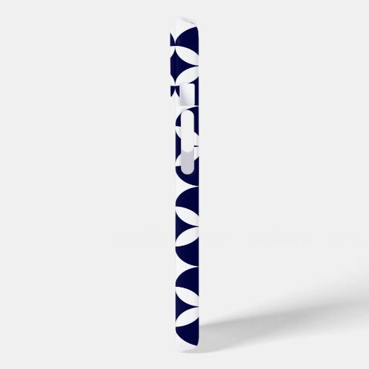 Coques Case-Mate iPhone Cercles d'interverrouillage bleu rétro Motif géomé (Verso / Gauche)