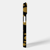Coques Case-Mate iPhone cercles d'or sur noir (Verso / Droite)