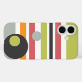 Coques Case-Mate iPhone cercles et rayures audacieux moderne (Verso (horizontal))