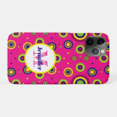 Coques Case-Mate iPhone Cercles funky personnalisés Motif (Dos (Horizontal))