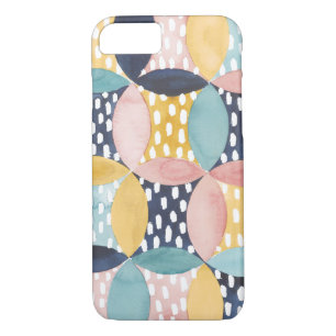 Coque Case-Mate Pour iPhone Cercles géométriques aquarelle
