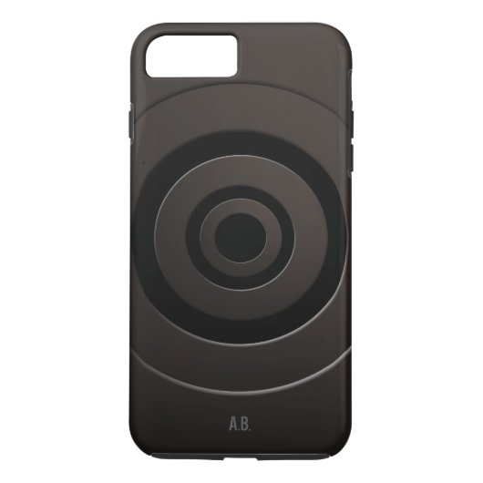Coques Case-Mate iPhone Cercles géométriques Noir moderne avec n'importe q (Dos)