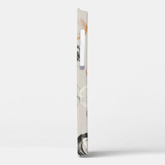 Coques Case-Mate iPhone Cercles gris : Motif simple et transparent (Verso / Gauche)