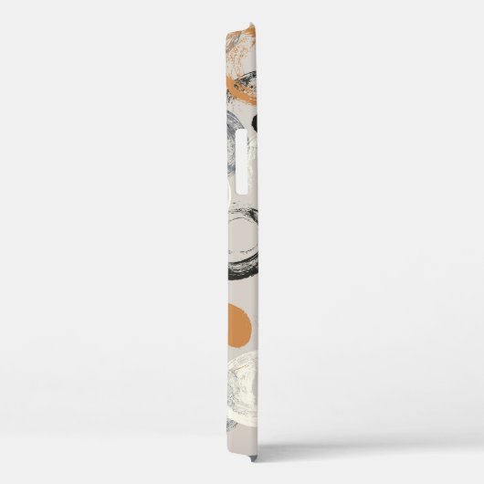 Coques Case-Mate iPhone Cercles gris : Motif simple et transparent (Verso / Droite)