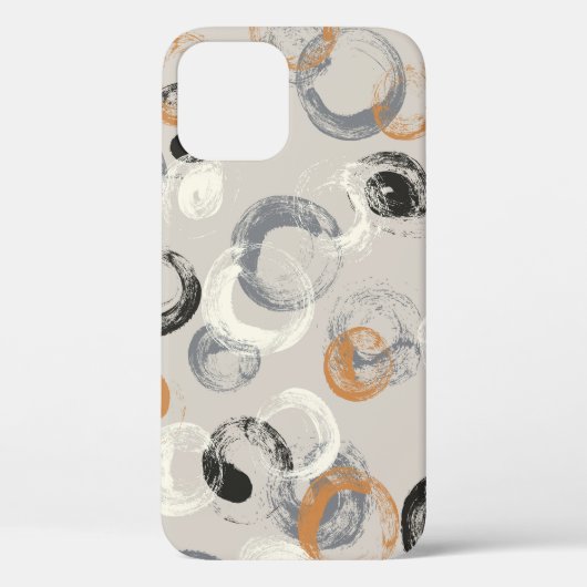 Coques Case-Mate iPhone Cercles gris : Motif simple et transparent (Verso)