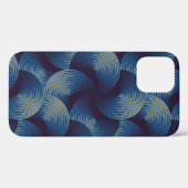 Coques Case-Mate iPhone Cercles métalliques illusion optique, patte transp (Verso (horizontal))