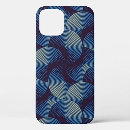 Coques Case-Mate iPhone Cercles métalliques illusion optique, patte transp (Verso)