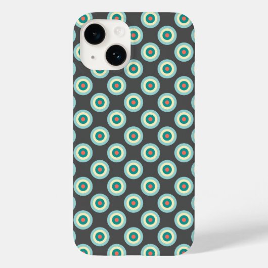 Coques Case-Mate iPhone Cercles mixtes gris par Shirley Taylor (Verso)