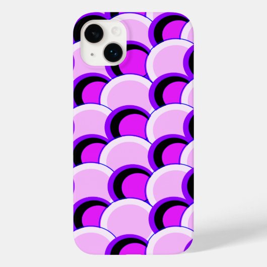 Coques Case-Mate iPhone Cercles mods rose et pourpre (Verso)