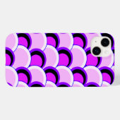 Coques Case-Mate iPhone Cercles mods rose et pourpre (Verso (horizontal))