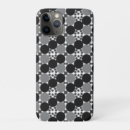 Coques Case-Mate iPhone Cercles Monochromes : Noir Abstrait Blanc Et Gris, (Dos)