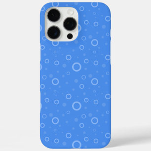 Coques iPhone 16 Pro Max Cercles Motifs bleus personnalisables
