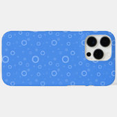 Coques Case-Mate iPhone Cercles Motifs bleus personnalisables (Verso (horizontal))
