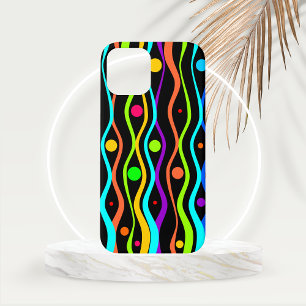 Case-Mate iPhone Case Cercles multicolores lumineux et bandes courbes