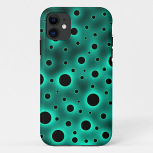 Etui iPhone Case-Mate Cercles noirs sur fond turquoise