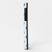 Coques Case-Mate iPhone Cercles Pois bleu paon (Dos/Gauche)