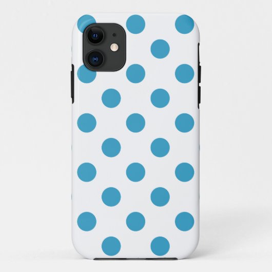 Coques Case-Mate iPhone Cercles Pois bleu paon (Dos)