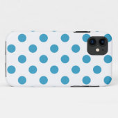 Coques Case-Mate iPhone Cercles Pois bleu paon (Dos (Horizontal))