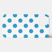 Coques Case-Mate iPhone Cercles Pois bleu paon (Verso (horizontal))
