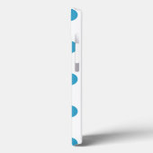 Coques Case-Mate iPhone Cercles Pois bleu paon (Verso / Gauche)