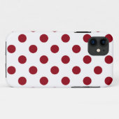 Coques Case-Mate iPhone Cercles Pois rouges Crimson (Dos (Horizontal))