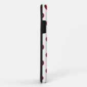 Coques Case-Mate iPhone Cercles Pois rouges Crimson (Dos/Droite)