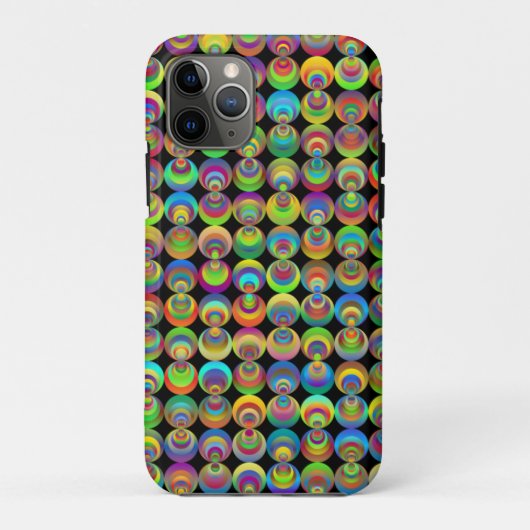 Coques Case-Mate iPhone Cercles-rétro-abstrait-géométrique (Dos)
