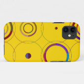 Coques Case-Mate iPhone Cercles rétro motif continu (Dos (Horizontal))